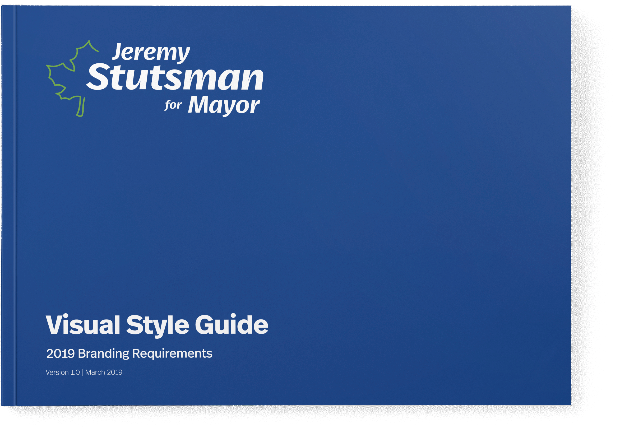 Stutsman for Mayor Brand Book Front Cover