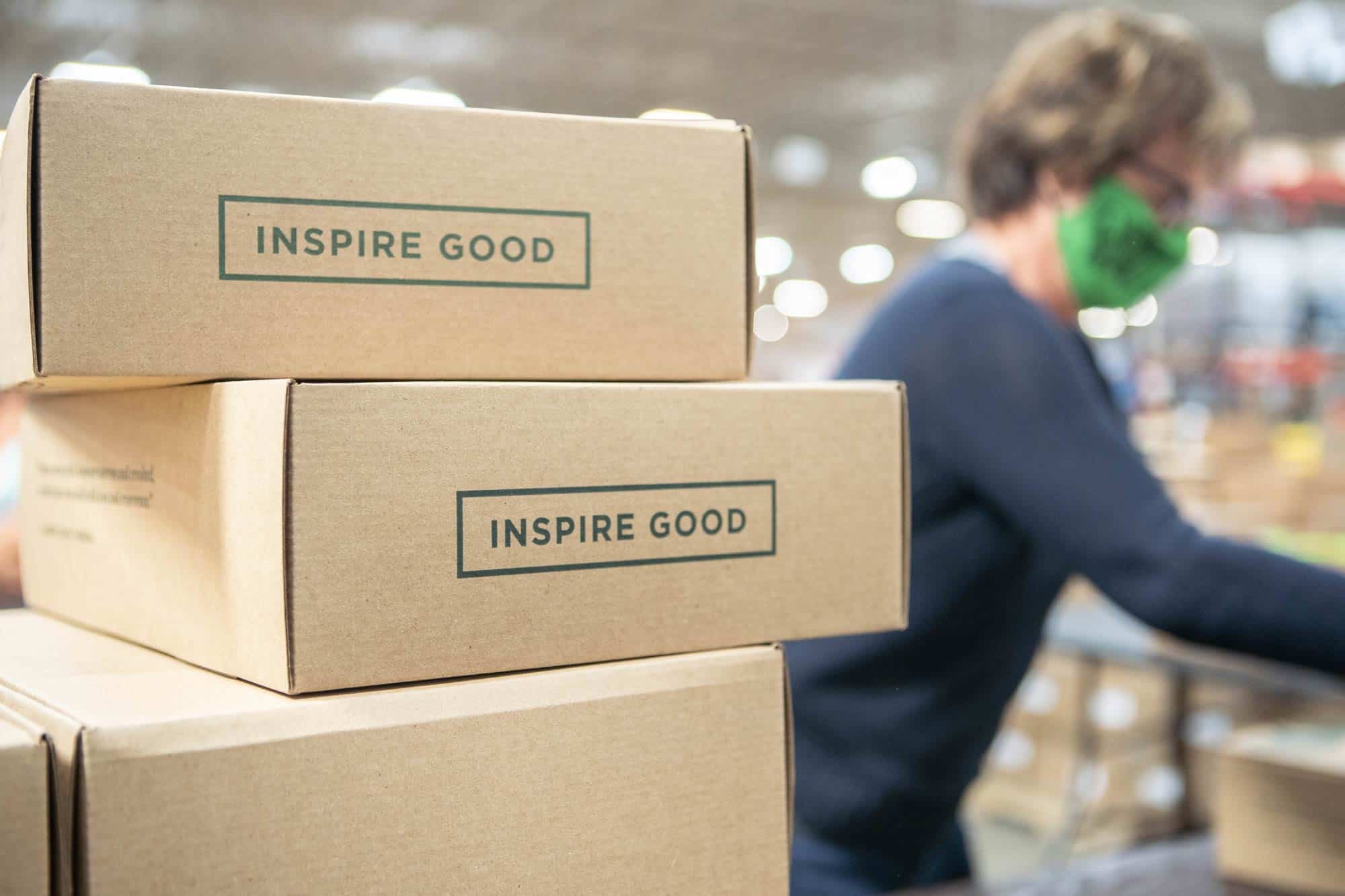 Close up photo of Inspiring Good boxes.