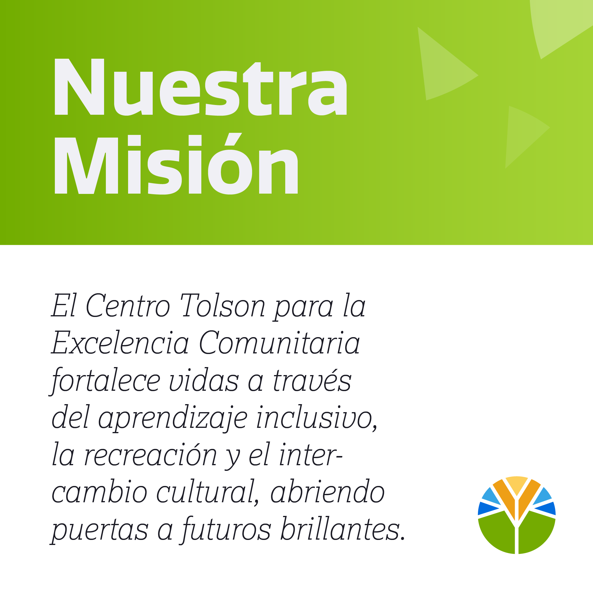 Tolson Nuestra Mision Social Post