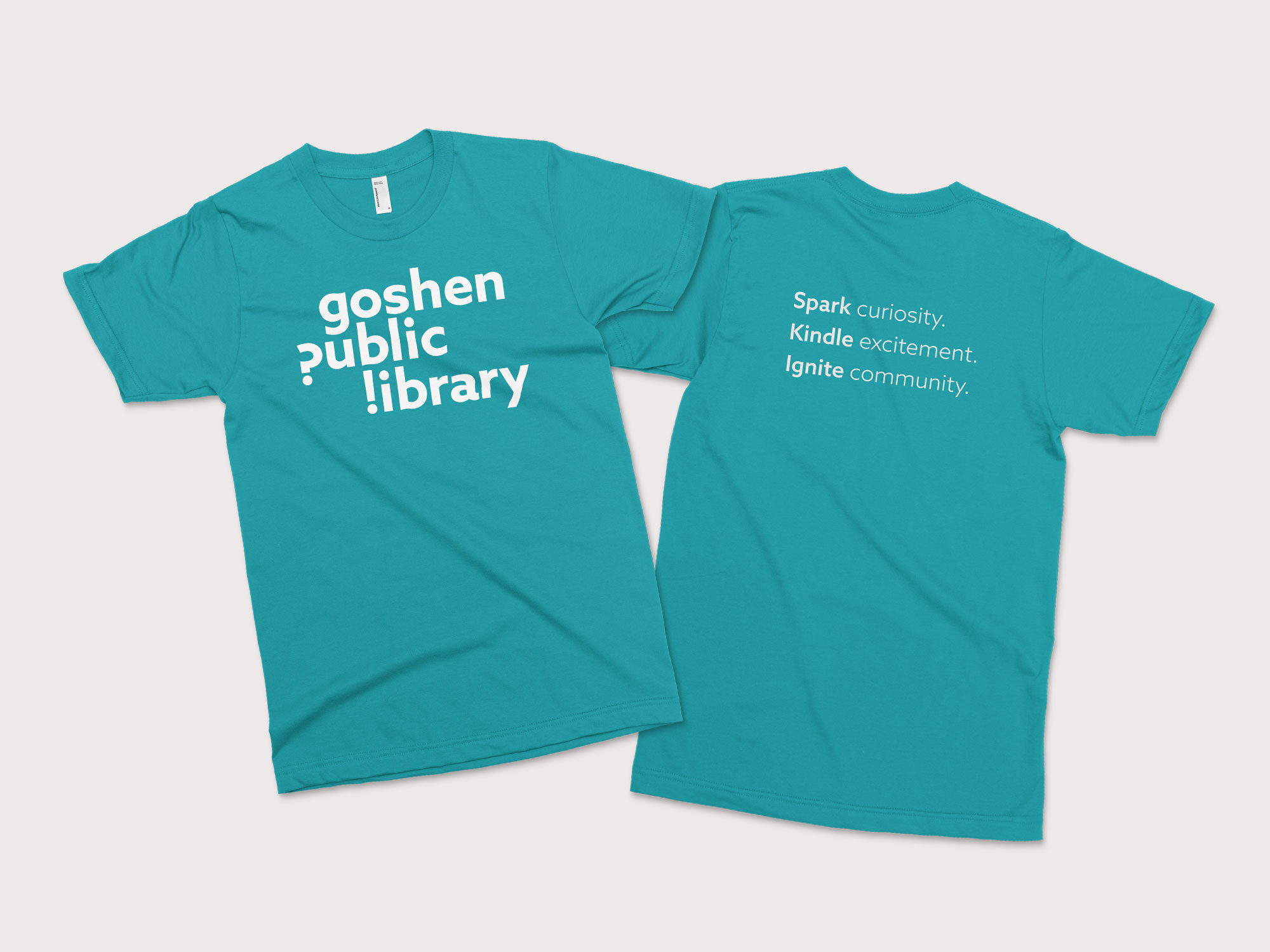 GPL-Shirt-Mockup-teal Goshen Public Library bookmark