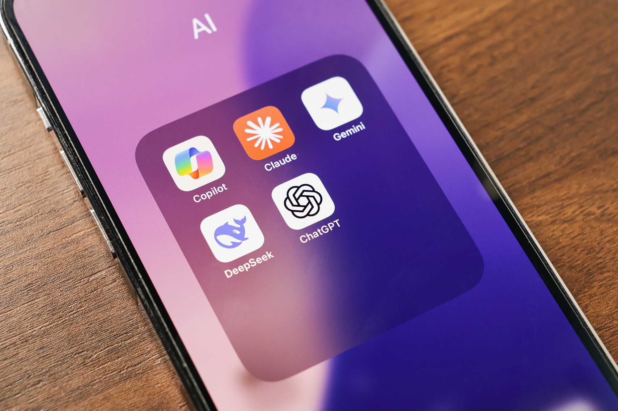 Phone with AI icons